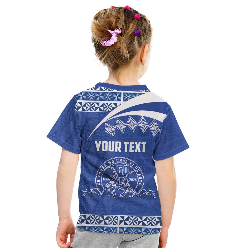 Personalised Tonga Tupou College Toloa Kid T Shirt 160 Years Anniversary Tongan Ngatu Pattern