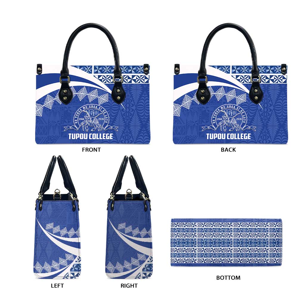 Tonga Tupou College Toloa Leather Bag 160 Years Anniversary Tongan Ngatu Pattern
