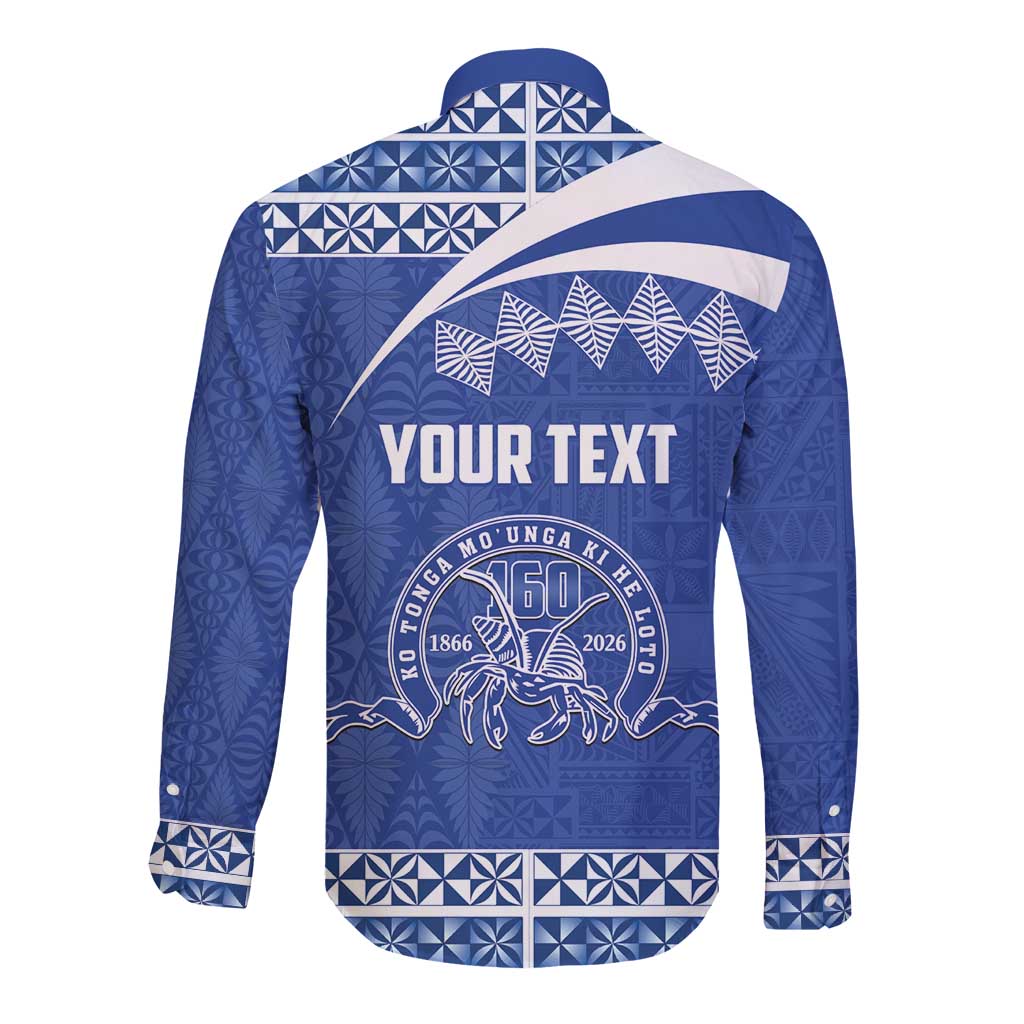 Personalised Tonga Tupou College Toloa Long Sleeve Button Shirt 160 Years Anniversary Tongan Ngatu Pattern LT14 - Polynesian Pride