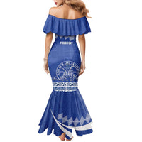Personalised Tonga Tupou College Toloa Mermaid Dress 160 Years Anniversary Tongan Ngatu Pattern