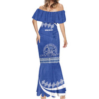 Personalised Tonga Tupou College Toloa Mermaid Dress 160 Years Anniversary Tongan Ngatu Pattern