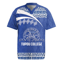 Personalised Tonga Tupou College Toloa Rugby Jersey 160 Years Anniversary Tongan Ngatu Pattern LT14 Blue - Polynesian Pride