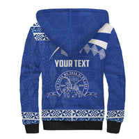 Personalised Tonga Tupou College Toloa Sherpa Hoodie 160 Years Anniversary Tongan Ngatu Pattern