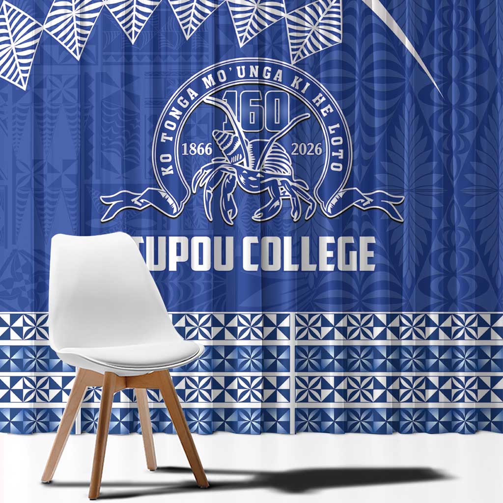 Tonga Tupou College Toloa Window Curtain 160 Years Anniversary Tongan Ngatu Pattern LT14 - Polynesian Pride