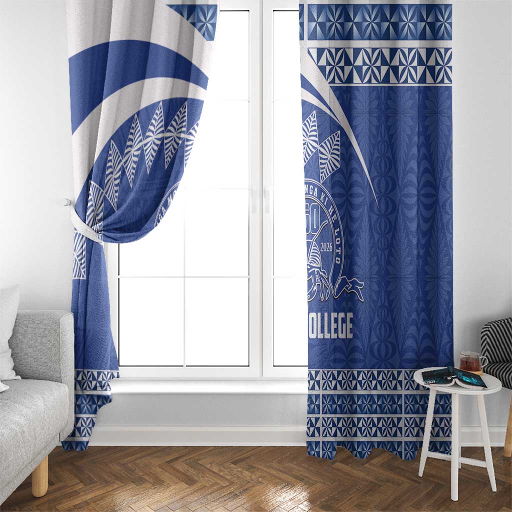Tonga Tupou College Toloa Window Curtain 160 Years Anniversary Tongan Ngatu Pattern LT14 - Polynesian Pride