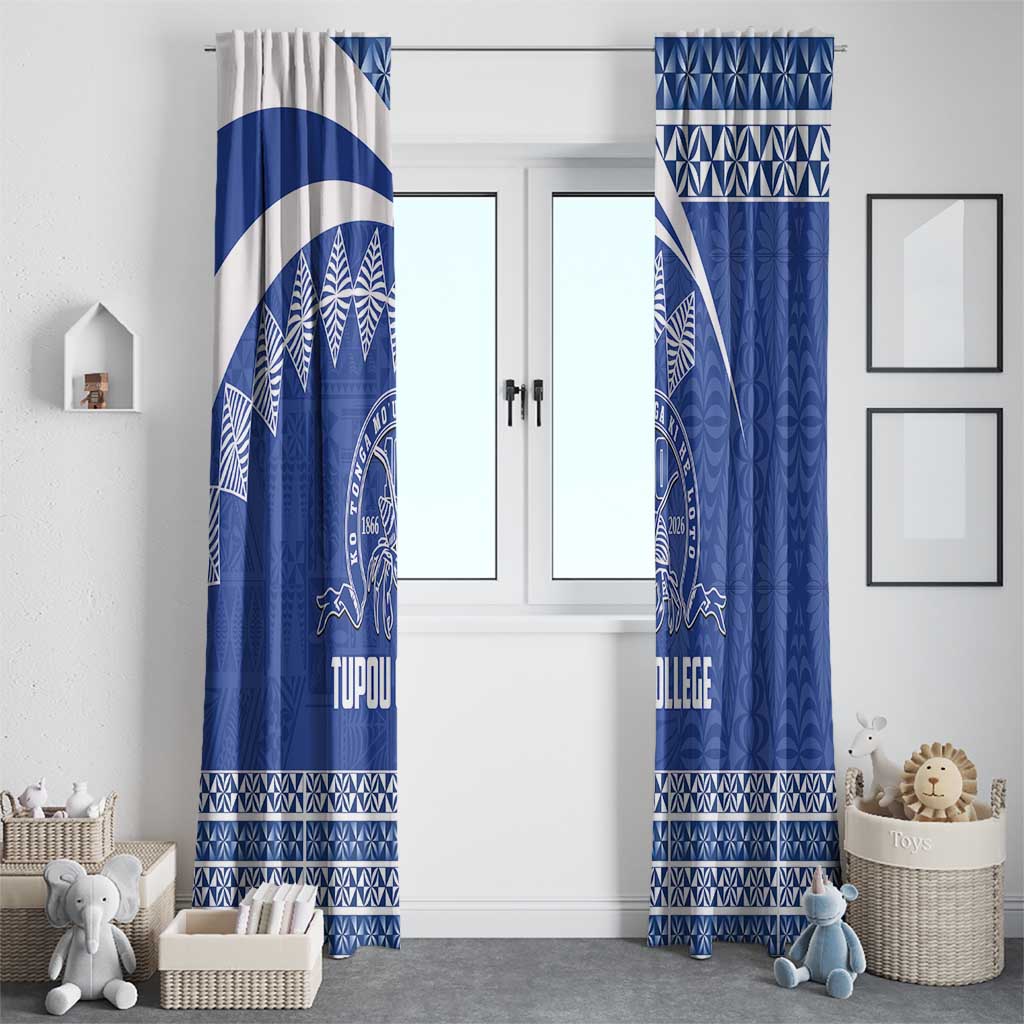 Tonga Tupou College Toloa Window Curtain 160 Years Anniversary Tongan Ngatu Pattern LT14 - Polynesian Pride