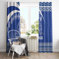 Tonga Tupou College Toloa Window Curtain 160 Years Anniversary Tongan Ngatu Pattern LT14 - Polynesian Pride