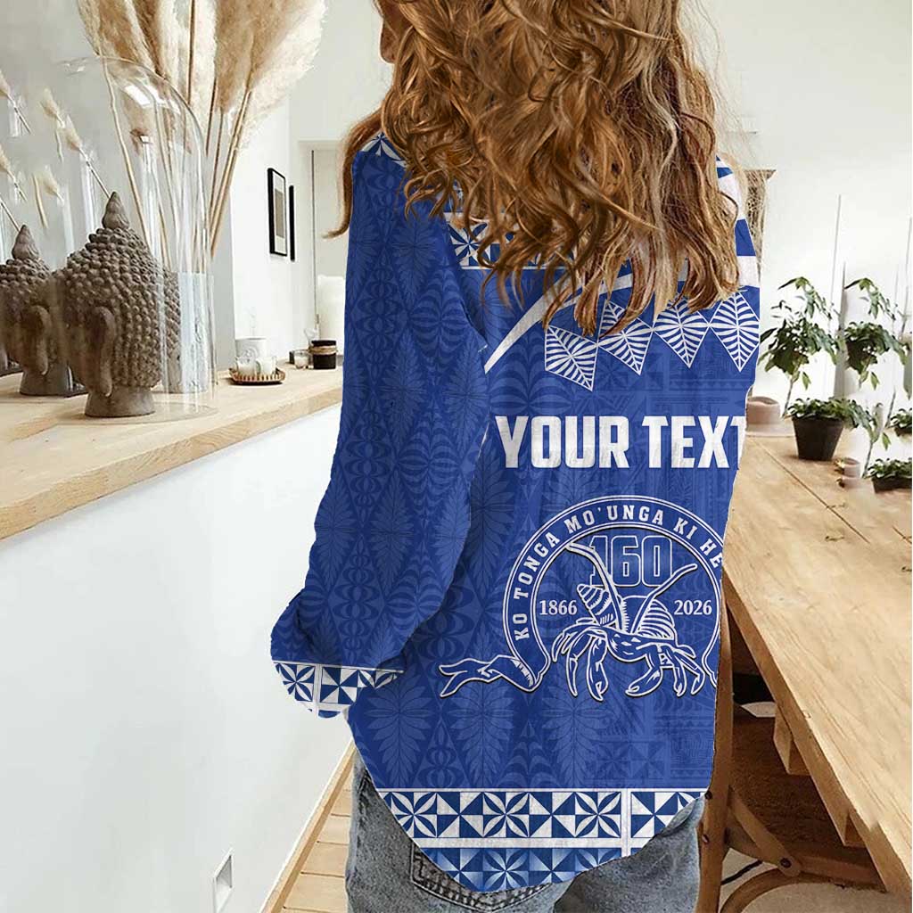 Personalised Tonga Tupou College Toloa Women Casual Shirt 160 Years Anniversary Tongan Ngatu Pattern LT14 - Polynesian Pride