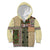 Beige Aotearoa Kowhaiwhai Pattern Kid Hoodie NZ Maori Quilt Style