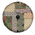 Beige Aotearoa Kowhaiwhai Pattern Spare Tire Cover NZ Maori Quilt Style