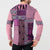 Pink Aotearoa Kowhaiwhai Pattern Button Sweatshirt NZ Maori Quilt Style