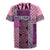 Pink Aotearoa Kowhaiwhai Pattern Rugby Jersey NZ Maori Quilt Style