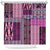 Pink Aotearoa Kowhaiwhai Pattern Shower Curtain NZ Maori Quilt Style