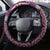 Pink Aotearoa Kowhaiwhai Pattern Steering Wheel Cover NZ Maori Quilt Style