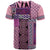 Pink Aotearoa Kowhaiwhai Pattern T Shirt NZ Maori Quilt Style