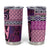 Pink Aotearoa Kowhaiwhai Pattern Tumbler Cup NZ Maori Quilt Style