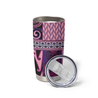 Pink Aotearoa Kowhaiwhai Pattern Tumbler Cup NZ Maori Quilt Style LT14 - Polynesian Pride