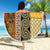 Yellow Aotearoa Kowhaiwhai Pattern Beach Blanket NZ Maori Quilt Style