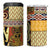 Yellow Aotearoa Kowhaiwhai Pattern 4 in 1 Can Cooler Tumbler NZ Maori Quilt Style