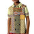 Yellow Aotearoa Kowhaiwhai Pattern Kid Polo Shirt NZ Maori Quilt Style