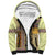 Yellow Aotearoa Kowhaiwhai Pattern Sherpa Hoodie NZ Maori Quilt Style