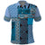 Blue Aotearoa Kowhaiwhai Pattern Polo Shirt NZ Maori Quilt Style