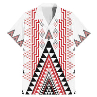 Aotearoa Taniko Family Matching Mermaid Dress and Hawaiian Shirt Niho Taniwha Purapura Whetu Mix Poutama LT14 Dad's Shirt - Short Sleeve White - Polynesian Pride