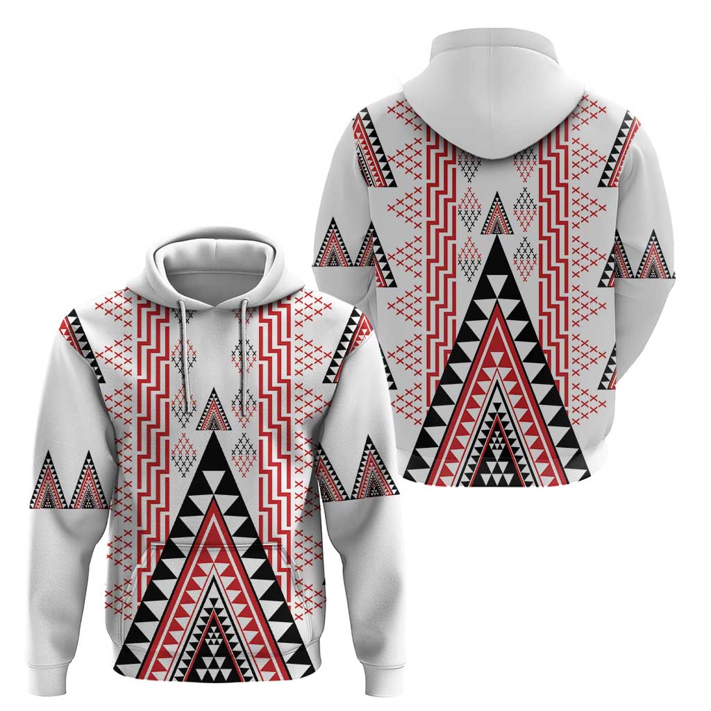 Aotearoa Taniko Hoodie Niho Taniwha Purapura Whetu Mix Poutama
