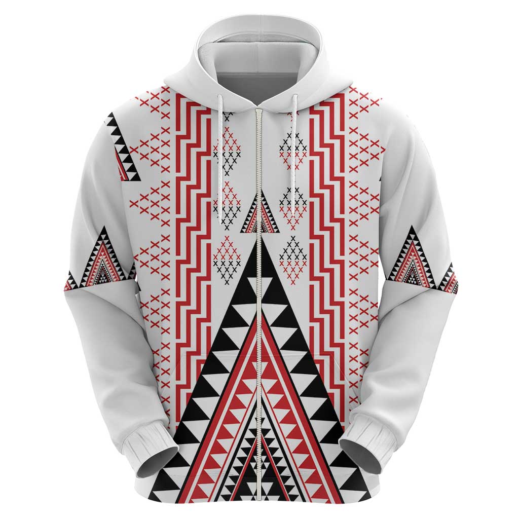 Aotearoa Taniko Hoodie Niho Taniwha Purapura Whetu Mix Poutama
