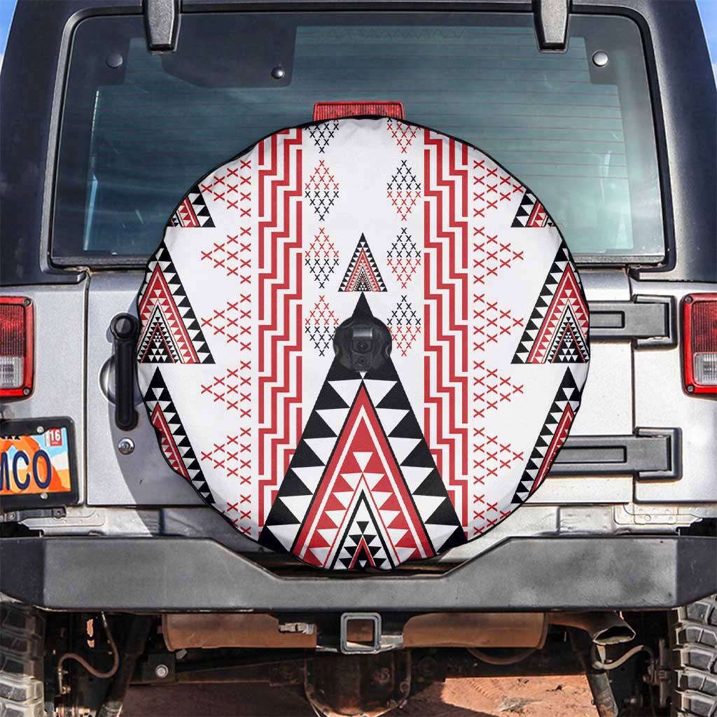 Aotearoa Taniko Spare Tire Cover Niho Taniwha Purapura Whetu Mix Poutama