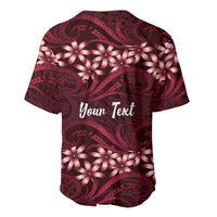 Personalised Cook Islands Mangaia Baseball Jersey Tiare Maori Polynesian Waves Tattoo LT14 - Polynesian Pride