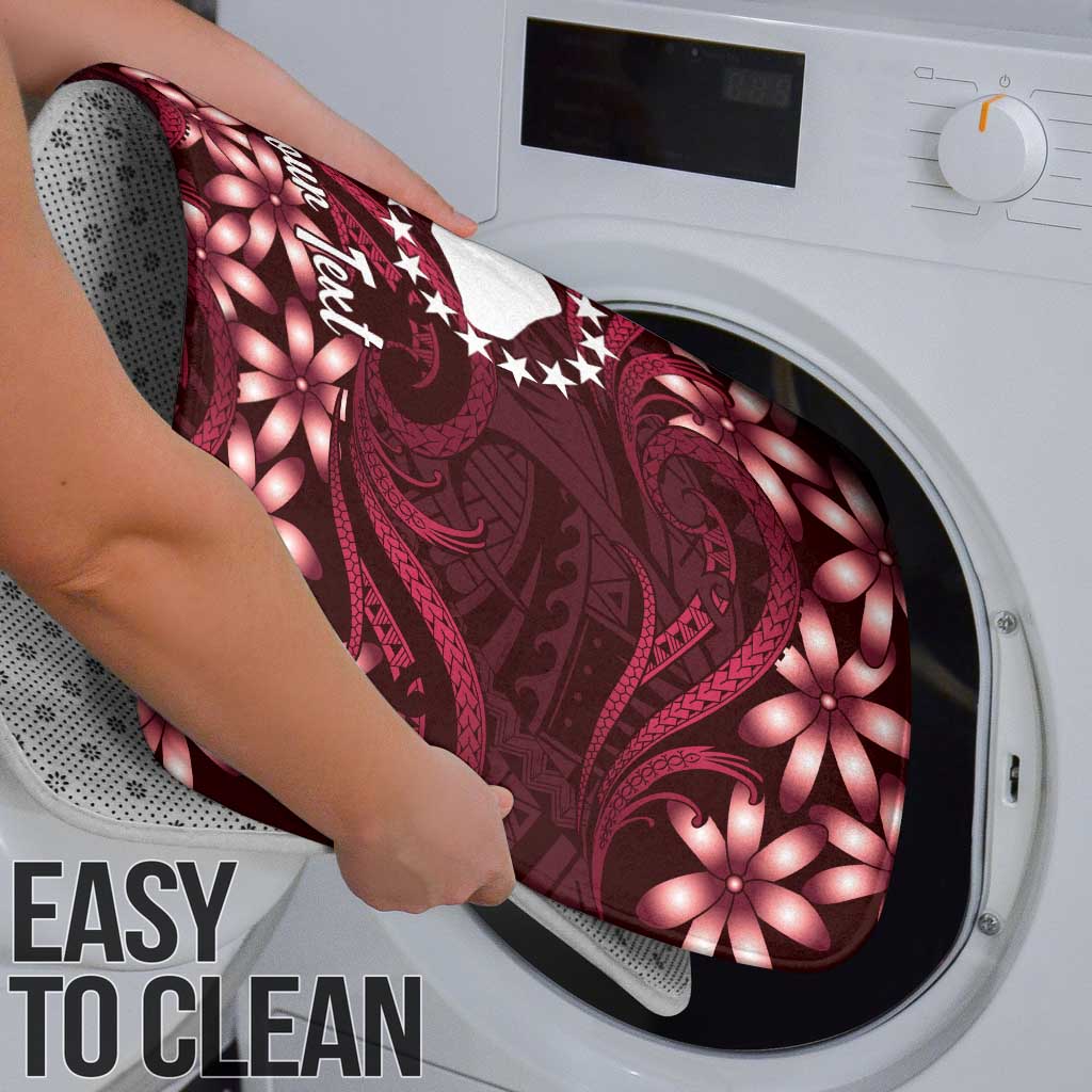 Personalised Cook Islands Mangaia Bathroom Set Tiare Maori Polynesian Waves Tattoo