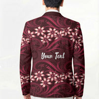 Personalised Cook Islands Mangaia Blazer Tiare Maori Polynesian Waves Tattoo