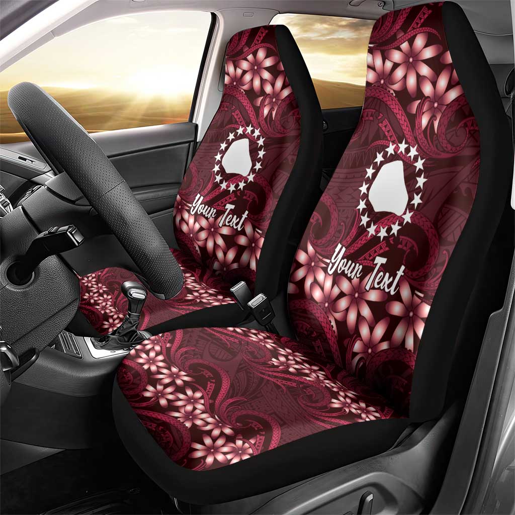 Personalised Cook Islands Mangaia Car Seat Cover Tiare Maori Polynesian Waves Tattoo LT14 - Polynesian Pride