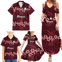 Personalised Cook Islands Mangaia Family Matching Summer Maxi Dress and Hawaiian Shirt Tiare Maori Polynesian Waves Tattoo LT14 - Polynesian Pride
