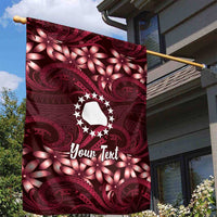 Personalised Cook Islands Mangaia Garden Flag Tiare Maori Polynesian Waves Tattoo