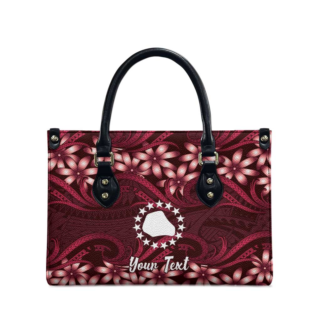 Personalised Cook Islands Mangaia Leather Bag Tiare Maori Polynesian Waves Tattoo LT14 - Polynesian Pride