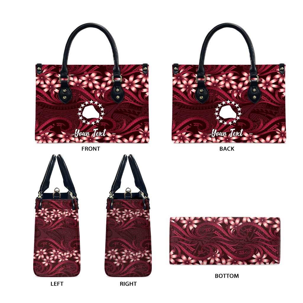 Personalised Cook Islands Mangaia Leather Bag Tiare Maori Polynesian Waves Tattoo LT14 - Polynesian Pride