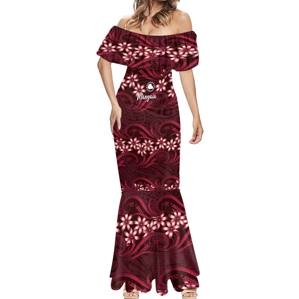 Personalised Cook Islands Mangaia Mermaid Dress Tiare Maori Polynesian Waves Tattoo LT14 - Polynesian Pride