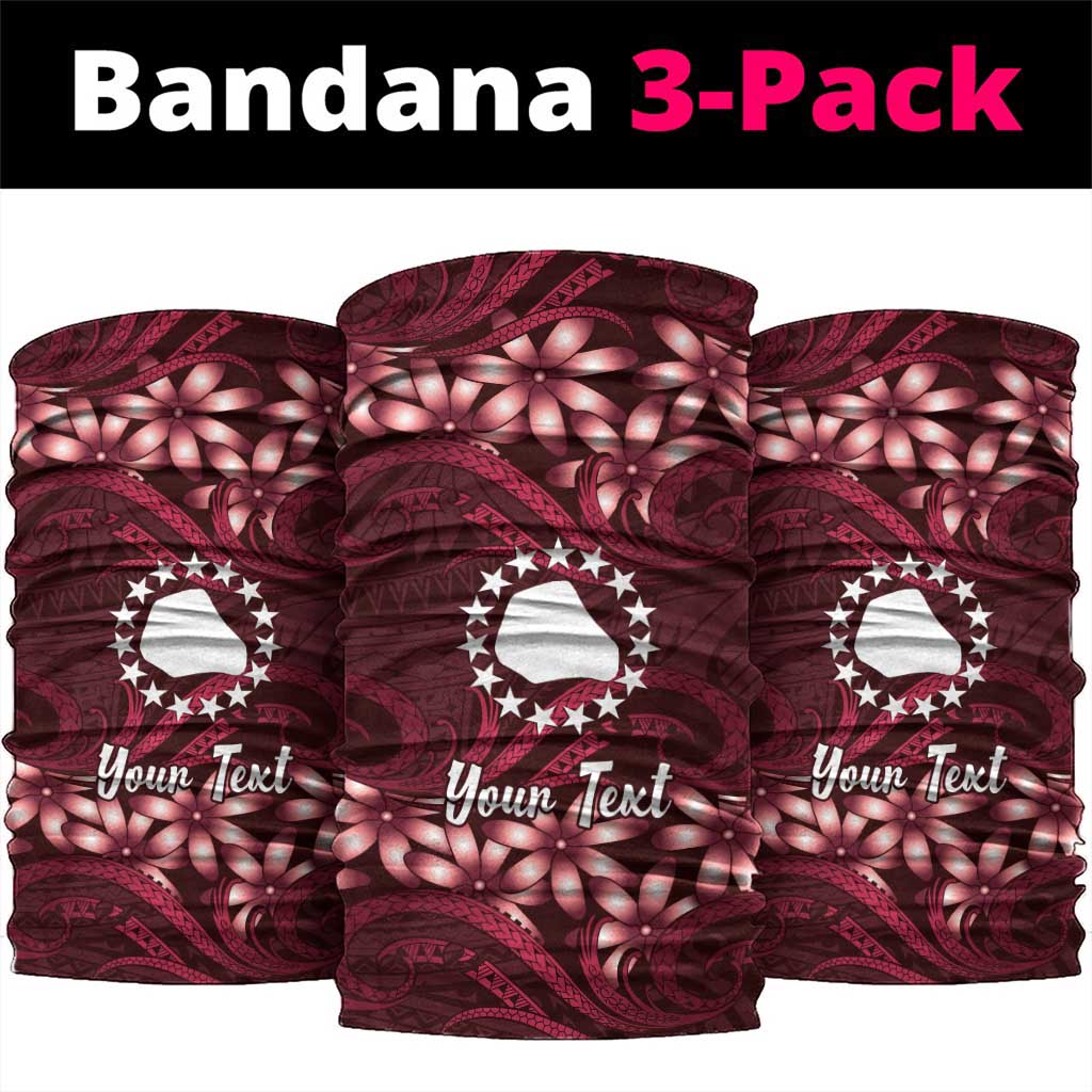 Personalised Cook Islands Mangaia Neck Gaiter Tiare Maori Polynesian Waves Tattoo LT14 package One Size: 25*50cm Burgundy - Polynesian Pride