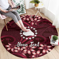 Personalised Cook Islands Mangaia Round Carpet Tiare Maori Polynesian Waves Tattoo LT14 - Polynesian Pride