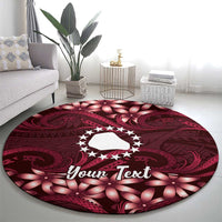Personalised Cook Islands Mangaia Round Carpet Tiare Maori Polynesian Waves Tattoo LT14 - Polynesian Pride