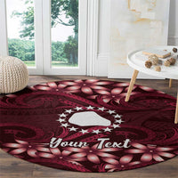 Personalised Cook Islands Mangaia Round Carpet Tiare Maori Polynesian Waves Tattoo LT14 - Polynesian Pride