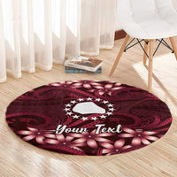 Personalised Cook Islands Mangaia Round Carpet Tiare Maori Polynesian Waves Tattoo LT14 - Polynesian Pride