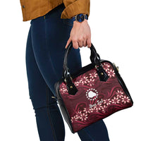 Personalised Cook Islands Mangaia Shoulder Handbag Tiare Maori Polynesian Waves Tattoo LT14 - Polynesian Pride