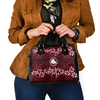 Personalised Cook Islands Mangaia Shoulder Handbag Tiare Maori Polynesian Waves Tattoo LT14 - Polynesian Pride