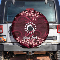 Personalised Cook Islands Mangaia Spare Tire Cover Tiare Maori Polynesian Waves Tattoo LT14 Burgundy - Polynesian Pride