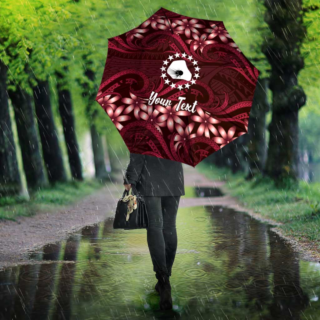 Personalised Cook Islands Mangaia Umbrella Tiare Maori Polynesian Waves Tattoo LT14 - Polynesian Pride