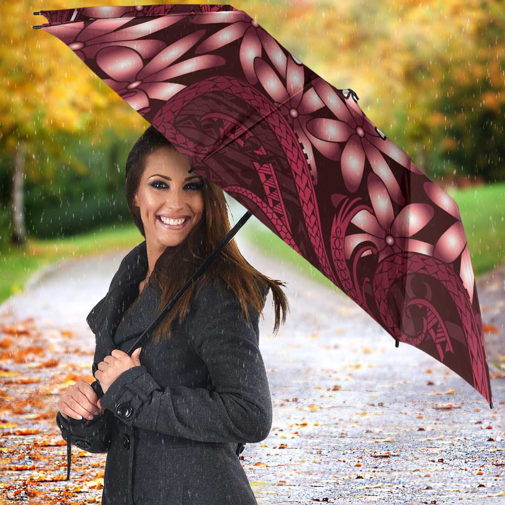 Personalised Cook Islands Mangaia Umbrella Tiare Maori Polynesian Waves Tattoo LT14 - Polynesian Pride