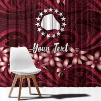 Personalised Cook Islands Mangaia Window Curtain Tiare Maori Polynesian Waves Tattoo LT14 - Polynesian Pride
